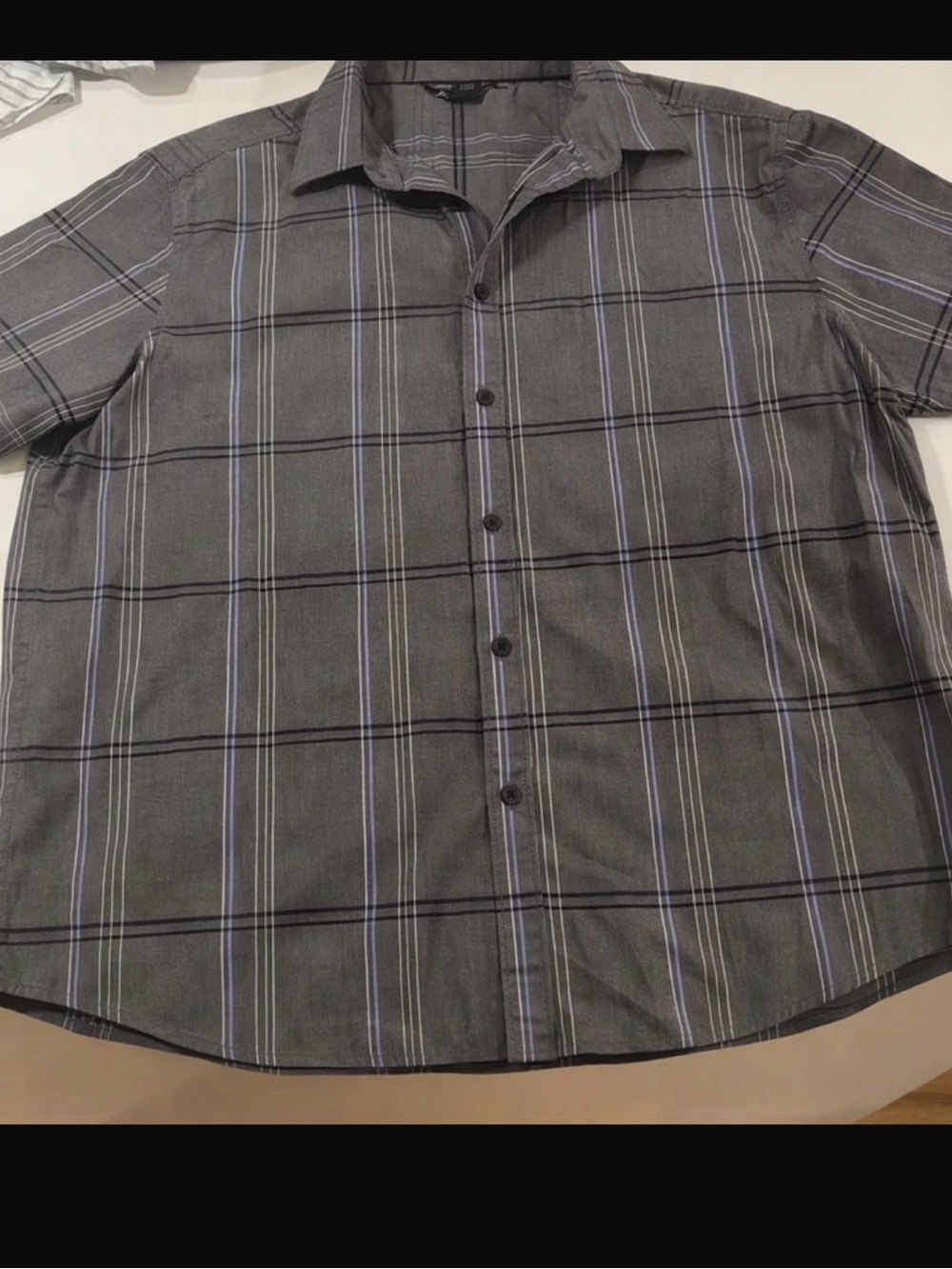 Kenneth Cole Plaid Button-Down Shirt with Blue Striped